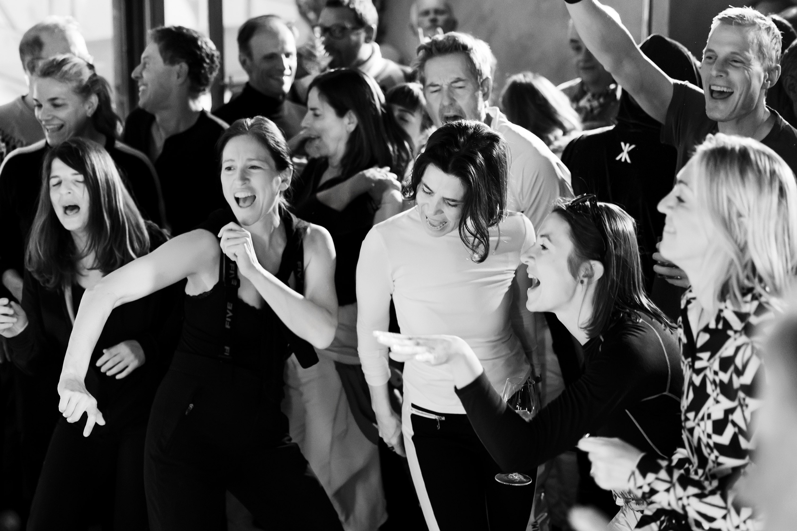 Guests dancing