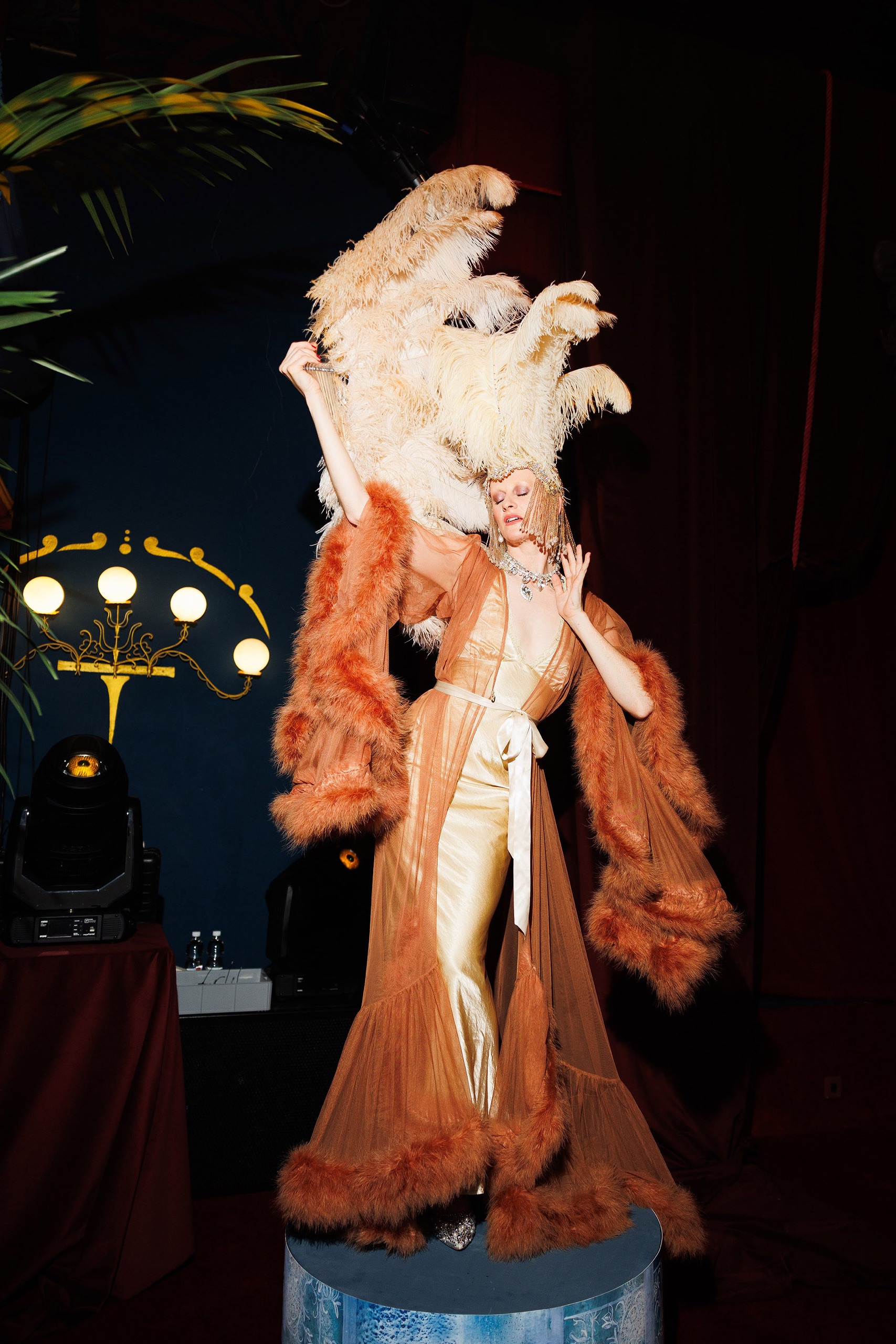 Costumed performer at a private celebration