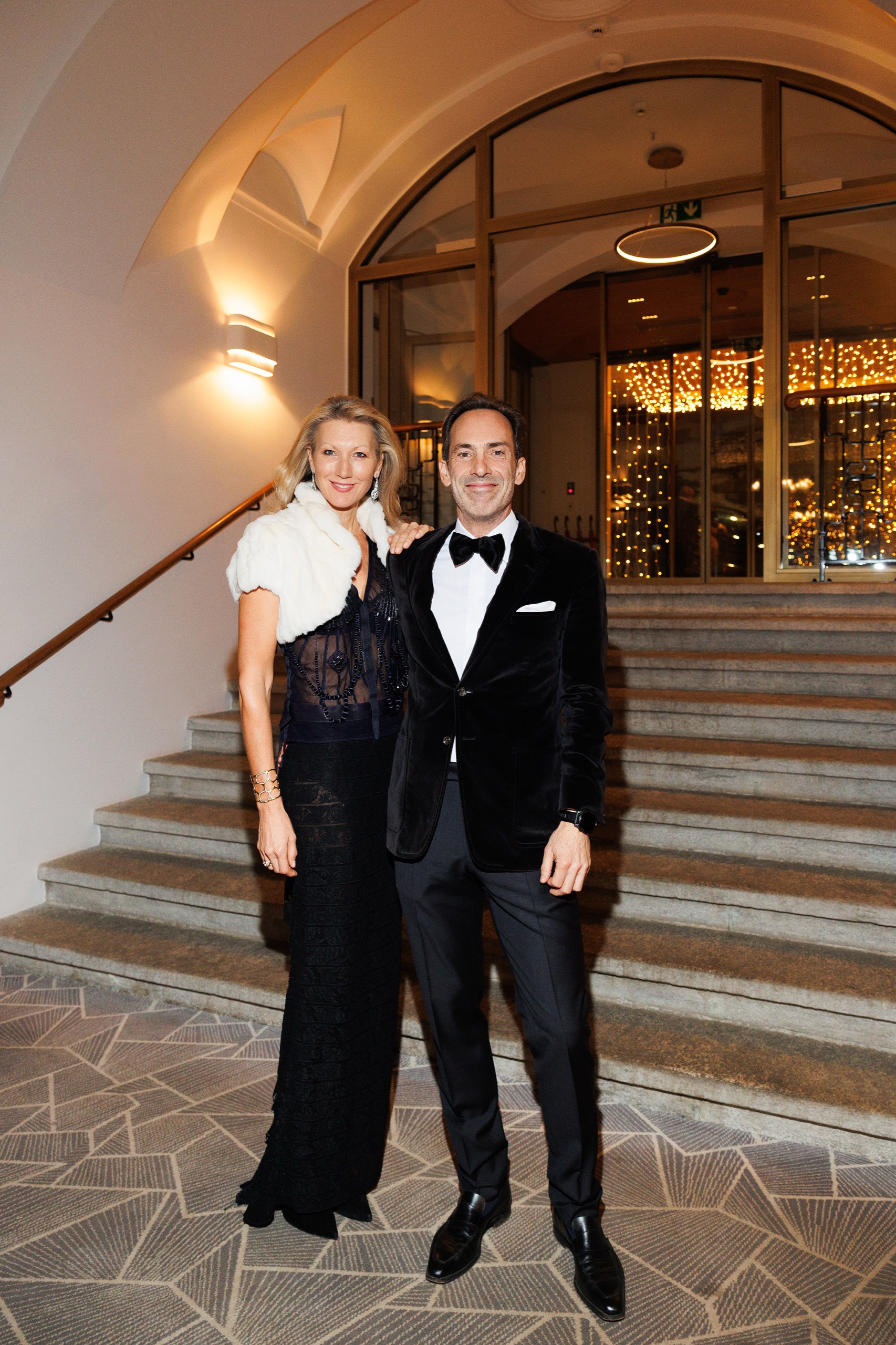 Guests at a black-tie evening